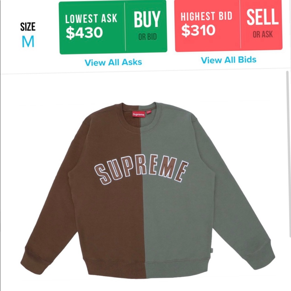 Supreme split crewneck